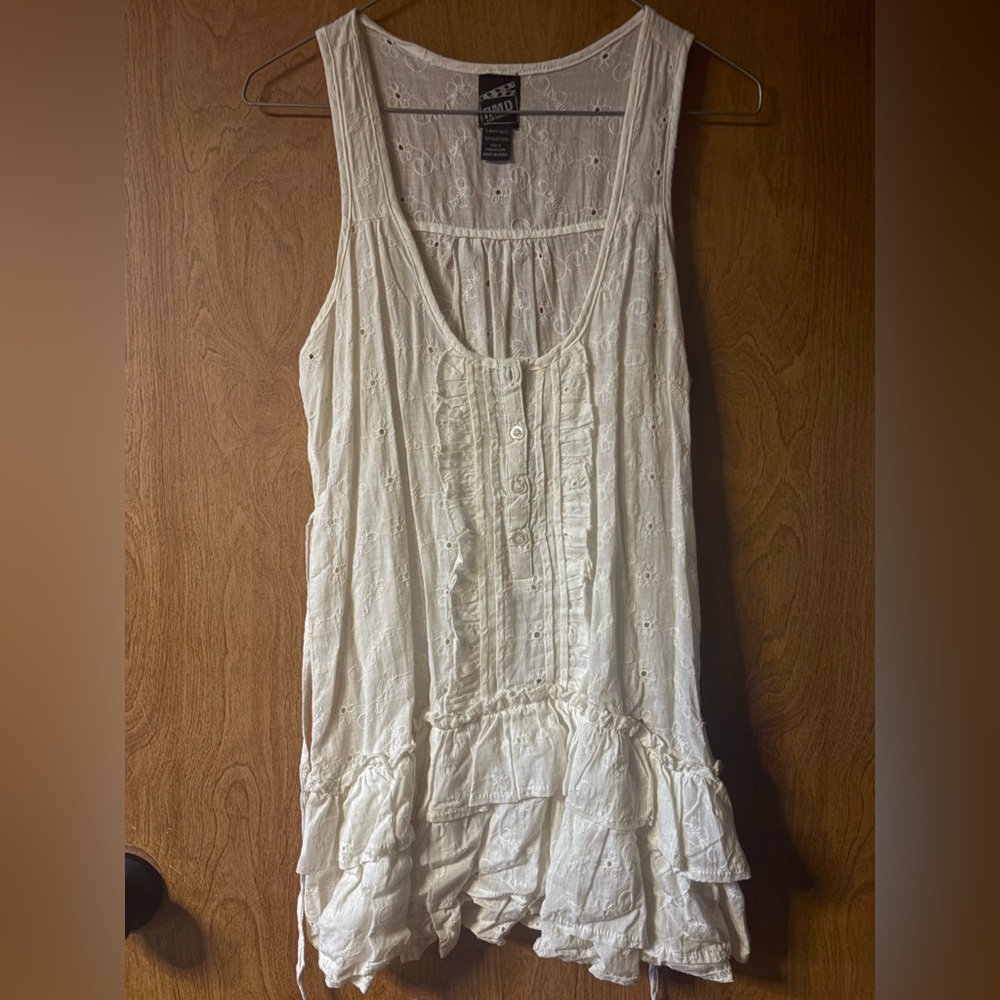 American Eagle Outfitters Cream Sleeveless Tunic